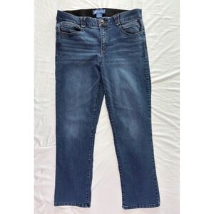 Democracy Ab Solution Straight Leg Jeans Womens 14 Blue Denim Stretch Slimming